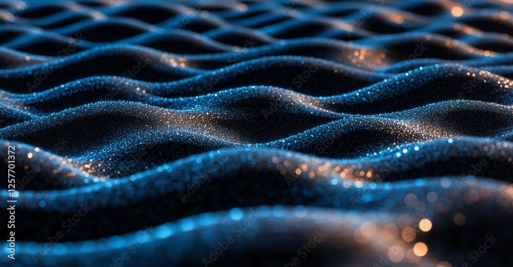 Poster flying through a digital data web spy tunnel in a 3d render, showcasing digital nodes and connection