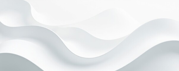 Fototapeta premium Abstract white wavy background, flowing organic lines, smooth texture, motion, soft, flow