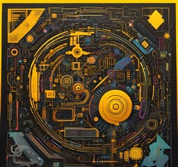 Illustration of abstract technology background.