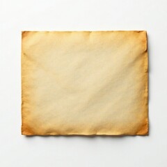 Obraz premium Aged paper envelope, front view, white background, crumpled, record