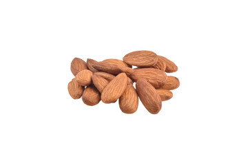 almonds nuts isolated on white background