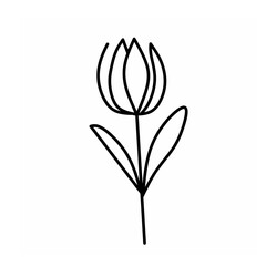 black and white silhouettes of flowers