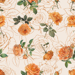 Lovely and Beautiful Spring Flowers Pattern for Fabric, Wallpaper, and More