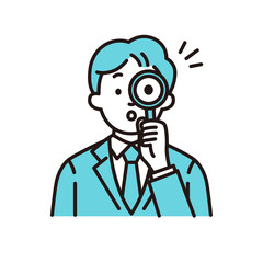 発見する若い会社員