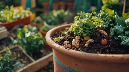 Urban Gardening in a Potted Garden