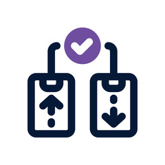 mobile transfer dual tone icon. vector icon for your website, mobile, presentation, and logo design.