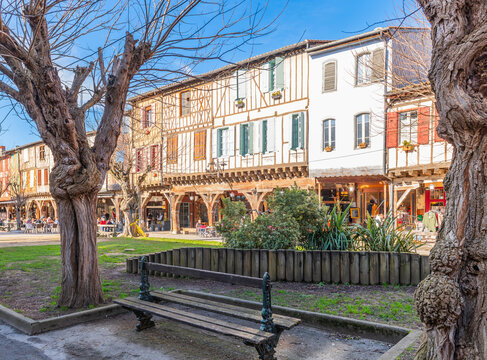 Magnificent medieval village of Mirepoix, in Ari&egrave;ge, Occitanie, France