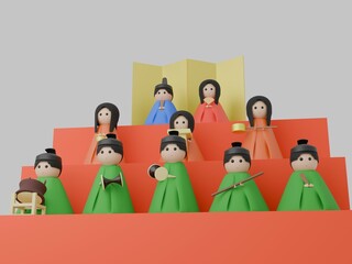 ひな祭りの人形たち