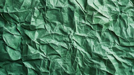 Fototapeta premium Crumpled Green Paper