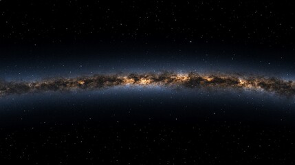 Fototapeta premium Milky Way Galaxy Panorama: A Celestial River of Stars