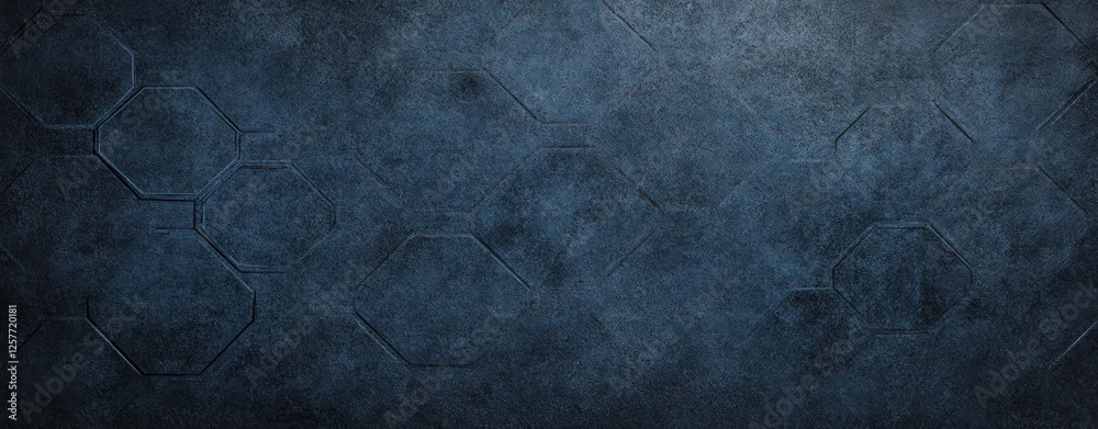 Poster Dark Hexagonal Pattern on Textured Surface Perfect for Backgrounds or Design Projects