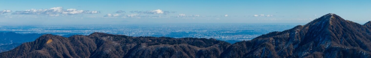 Fototapeta premium 蛭ヶ岳のパノラマ風景