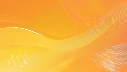 Abstract Orange Background with Flowing Waves and Dotted Patterns