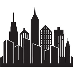 City silhouettes set 