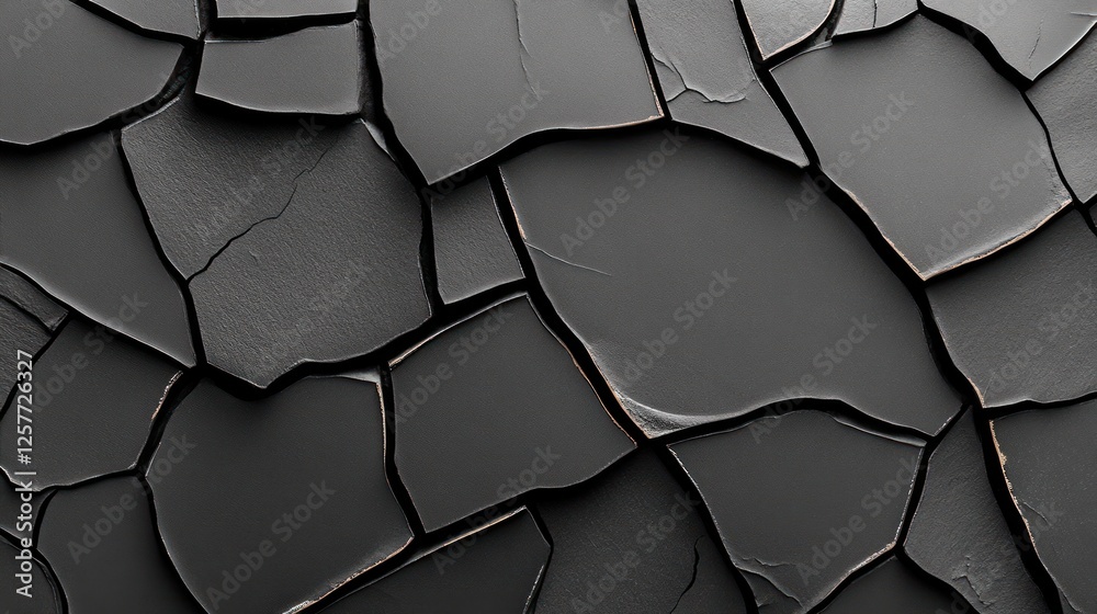 Poster cracked black surface texture background for artistic and design projects