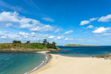 Perron sandy beach in Saint-Briac-sur-Mer, llle-et-Vilaine, Brittany, France