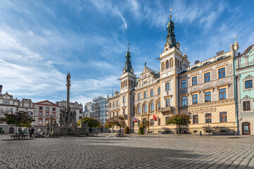Pardubice, Czechia. Historic Neo-Renaissance town hall building, from 1893-94 