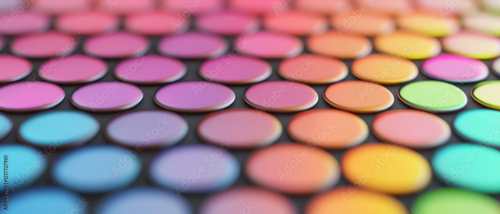 Poster Vibrant Multicolored Circles Arranged in a Pattern for Artistic Backgrounds