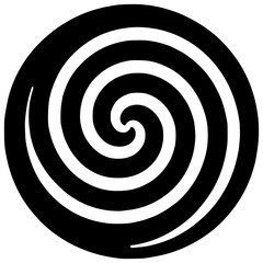 Obraz premium Black and White Spiral: A captivating black and white graphic, showcasing a hypnotic spiral design that draws the eye inward, creating a sense of depth and infinite possibilities. 