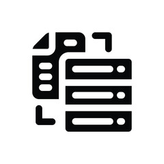 database solid icon. vector icon for your website, mobile, presentation, and logo design.