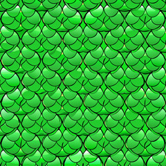 Seamless reptile skin texture with green scales