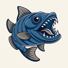 Vintage fishing logo Vector Images