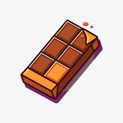 chocolate bar on white background