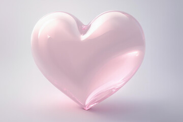 Realistic pink glossy candy heart from different sides in 3d. Symbol of love for Valentine day. illustration for card, party, design, flyer, poster, decor, banner, web, advertising.