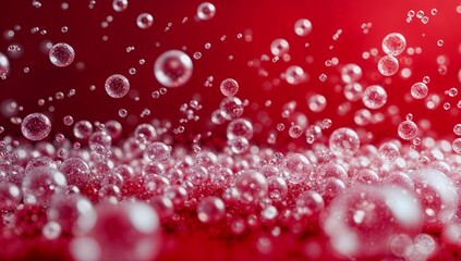water drops on red