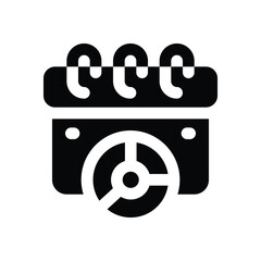 calendar solid icon. vector icon for your website, mobile, presentation, and logo design.