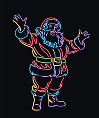 Santa Claus neon lugh