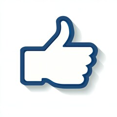 Facebook Like Button and Thumb Up Icon with an Approval Symbol