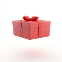 Obraz premium a red box levitating on white background 