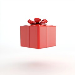 Obraz premium a red box levitating on white background 