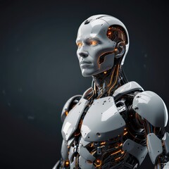 futuristic cyber robot