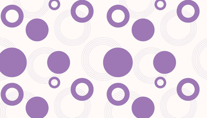 Trendy abstract background. Composition of amorphous forms and lines. Background for social networks. Seamless pattern with purple circles