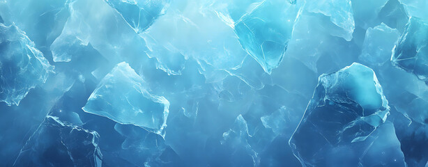 Stunning Abstract Image of Shattered Ice Crystals Glistening in a Frozen Winter Wonderland