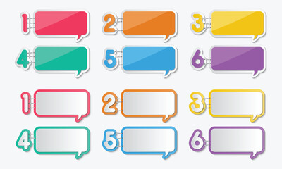 Infographic Number and Dialog Box Vector Illustration