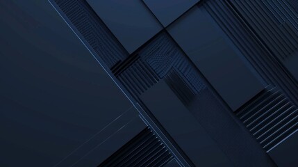 Minimalist blue background with futuristic shapes and lines. Banner template with white space in the center for text. Ideal for tech-related projects, innovative designs, and digital artworks.