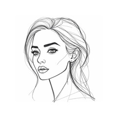 Fototapeta premium sketch of a woman.