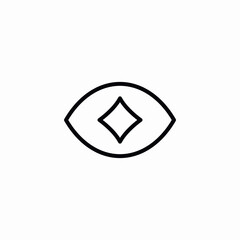 Eye vision view watch icon vector sign