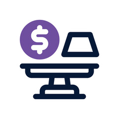 scale dual tone icon. vector icon for your website, mobile, presentation, and logo design.