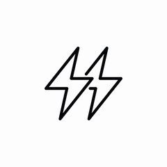 Fototapeta premium Lightning bolt power energy icon vector sign