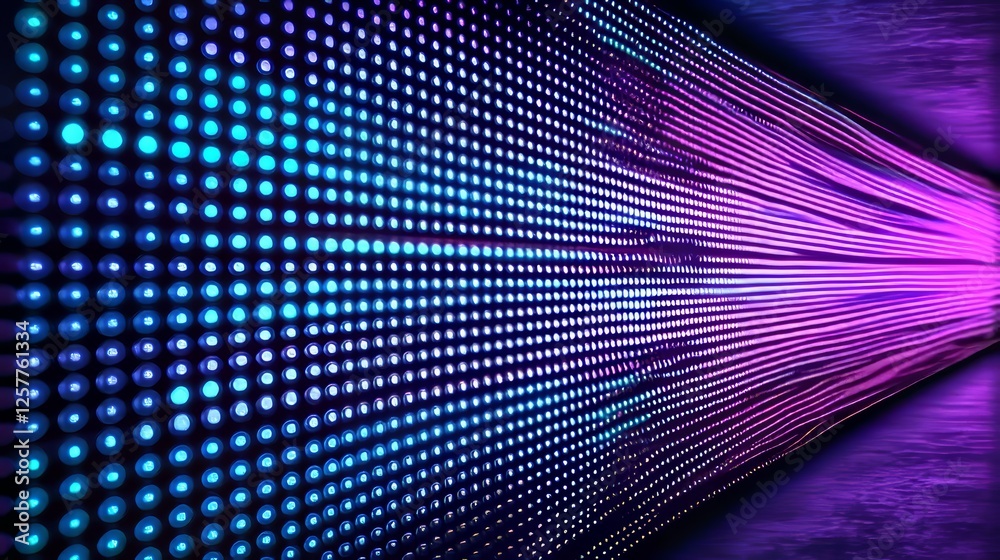 Poster a digital background with rounded, colored lines, perfect for information flow and big data visualiz