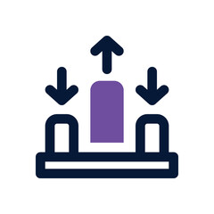 bar graph dual tone icon. vector icon for your website, mobile, presentation, and logo design.
