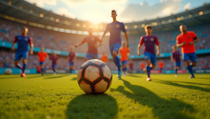 Fototapeta premium Unity on the Field: Capturing Team Spirit in Soccer