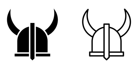 viking hat vector on white background
