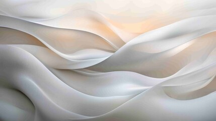 Obraz premium Elegant abstract background with soft flowing white and gray waves
