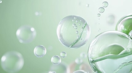 Abstract Soft Green Bubbles