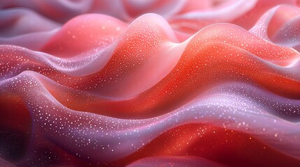Abstract soft pink and orange fabric waves